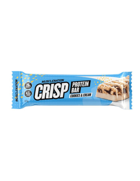 Muscle Nation Cooks Croussique Bar à barres de protéines croustillantes et crème 50g x 12