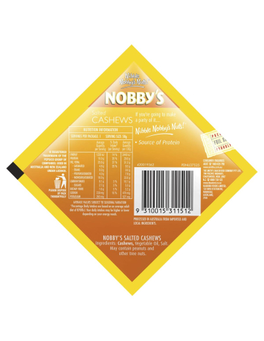 Nobby's gezouten cashewnoten 50g x 12