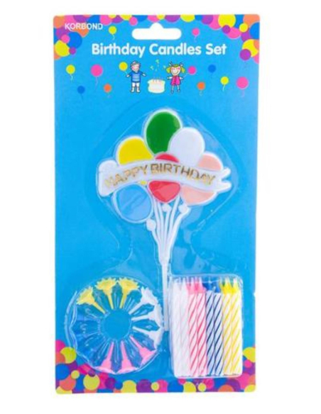 Korbond Candele di compleanno impostare 1 confezione x 6