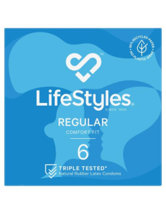 Ansell Condom Lifestyles Regular 6 Pack X 1