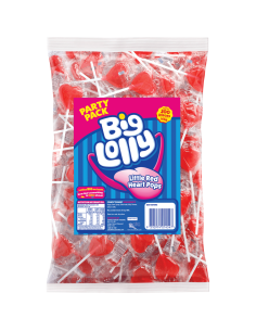 Big Lolly Piccolo cuore rosso pops 200 pack x 1