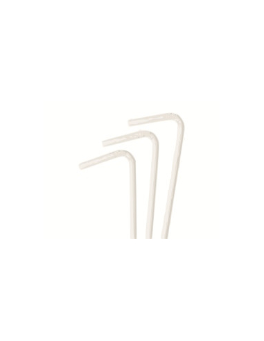 Cast Away Individually Wrapped White Paper Flexi Straws 250 Pack x 1