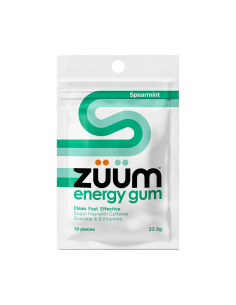 Zuum Energy Gum Spearmint Caffine Guarana & B Vitamine Pack x 16