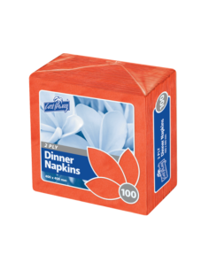 Castaway Servietten 2 Ply-Dinner Rot 100 Pack X 1