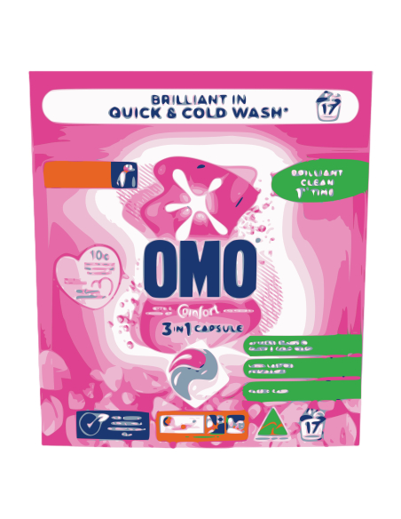 Omo Toucher Comfort Capsules de blanchisserie McGrath Foundation 17 Pack x 1