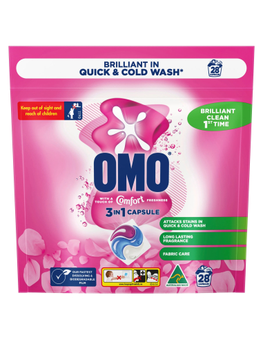 Omo 3 In 1 Doy Comfort Laundry Capsules 28 Pack x 3