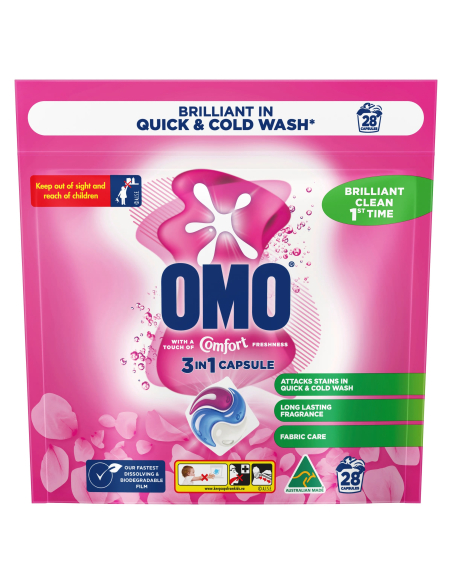 Omo 3 in 1 Doy Comfort Wasserijcapsules 28 Pack X 3