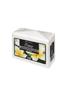 Castaway Napkins Cocktail Elegance Qtr Fold White 240 by 240mm 250 Pack x 1