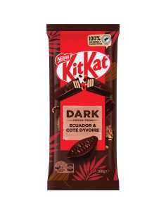 Kit Kat Cocoa au chocolat noir de l'Équateur et du bloc Côte d'Ivoire 160g x 12