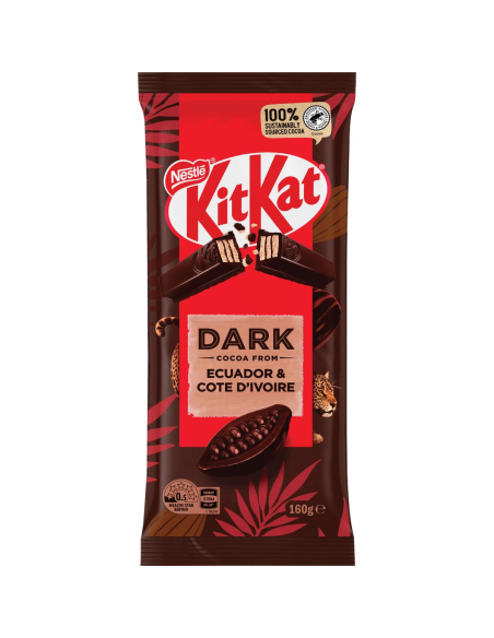 Kit Kat Dunkler Schokoladenkakao von Ecuador & Cote d'ivoire block 160g x 12