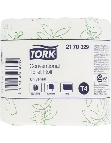 Tork Konventionelle Toilettenrolle 1ply 850 Pack X 48