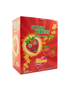 Ilham Sour Strawberry Bubblegum envuelto 200 Pack x 1