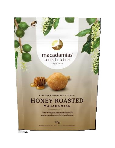 Macadamias Australia Macadamia Nuts Honey Roasted 110g x 8