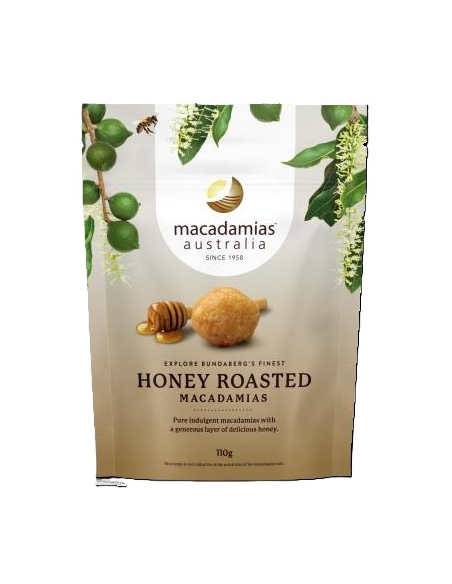 Macadamias Australia Macadamia Nuts Honey Roasted 110g x 8 Macadamias Australia Macadamia Nuts Honey Roasted 110g x 8