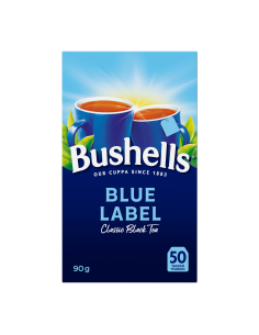 Bushells Etiqueta azul 50 bolsas de té negro clásico de 500 x 12.
