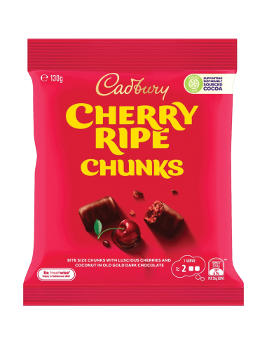 Cherry Ripe Chunks Bites 130g x 14