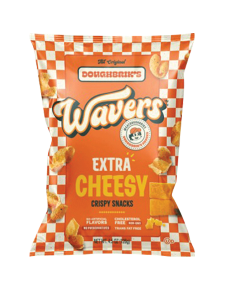 Doughbrik's Wavers Extra Cheesy Crispy Snacks 126g x 12
