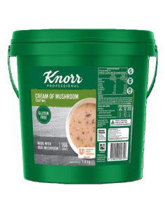Knorr Crema di zuppa di glutine di funghi gratis 1,9 kg x 1