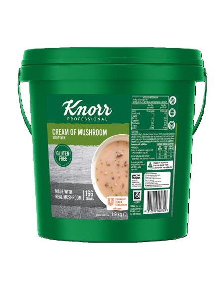 Knorr Soepcrème van Mushroom Glutenvrij 1.9kg x 1 Knorr Soepcrème van Mushroom Glutenvrij 1.9kg x 1