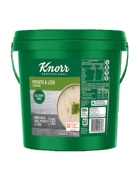 Knorr Soep Aardappel & Leek Glutenvrij 1.7kg x 1 Knorr Soep Aardappel & Leek Glutenvrij 1.7kg x 1