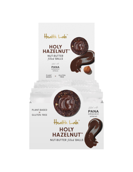 Health Lab Palle piene di burro-burro di nocciole sacre 24 g X 12