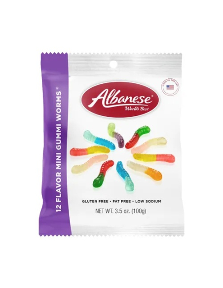 Albowe Gummy Worms 12 Flaur 100g x 12