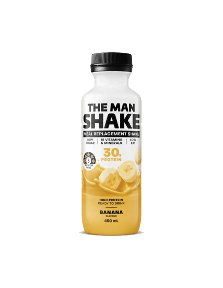 The Man Shake Hohe Protein-Bananen-Mahlzeit-Ersatzgetränk 450ml x 6