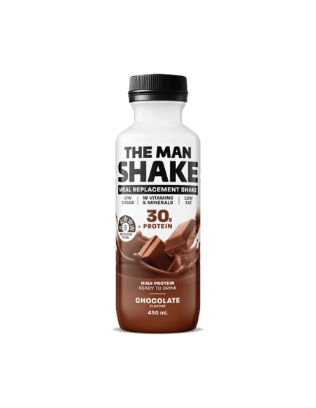 The Man Shake Bebida de reemplazo de la comida de chocolate de alta proteína 450 ml x 6