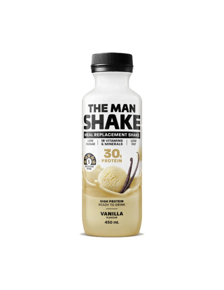 The Man Shake Hoge eiwit vanille maaltijdvervanging drink 450ml x 6