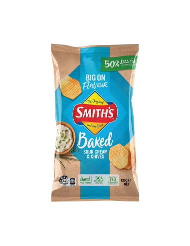 Smith's Baked Sour Cream & Chives 130g x 1