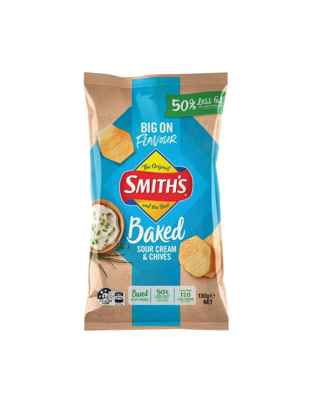Smith's gebakken zure room en bieslook 130g x 1