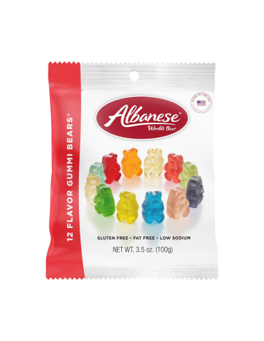 Albanese Gummy Bears 12 Flavour 100g x 12