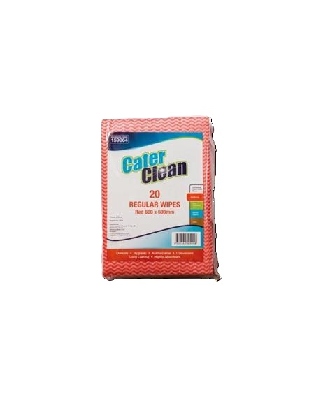 Cater Clean Wischteile rot 60 von 60 cm Normalpackung x 20