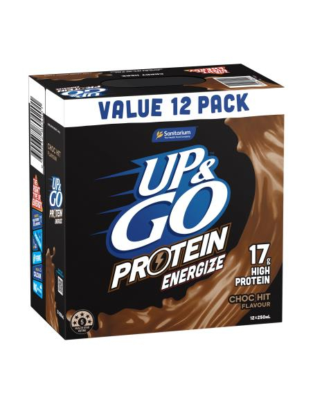 Sanitarium Up & Go 蛋白质激励巧克力冰箱包装250ml x 12