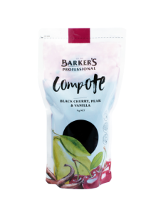 Barkers Compote Black Cherry Pear & Vanilla 1kg x 1