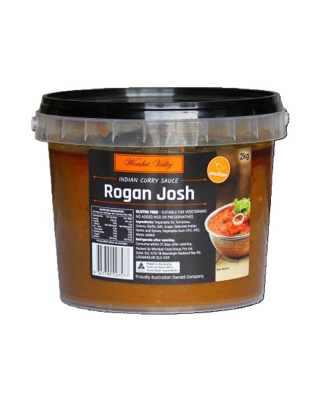 Wombat Valley Saus Rogan Josh glutenvrij 2kg x 1