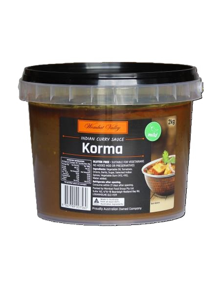 Wombat Valley Sauce Korma Glutten Free 2kg x 1