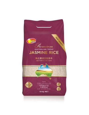 Sunrice Rice Jasmine Topaz Premium 10kg x 1