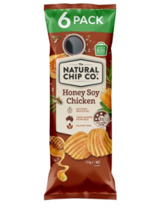 Natural Chip Company Potato Chips Honey Soy Chicken 6 Pack Gluten Free 114g x 12