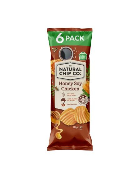 Natural Chip Company Papas de patata Honey Pollo de soja 6 Paquete Sin gluten 114G x 12