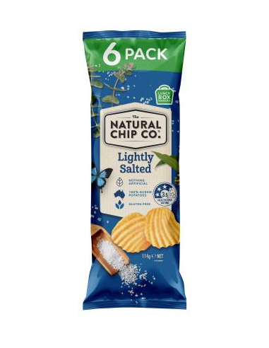 Natural Chip Company Potato Chips Lightly Salted 6 Pack Gluten Free 114g x 12