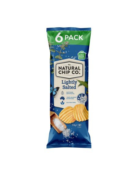 Natural Chip Company Potato Chips Lightly Salted 6 Pack Gluten Free 114g x 12