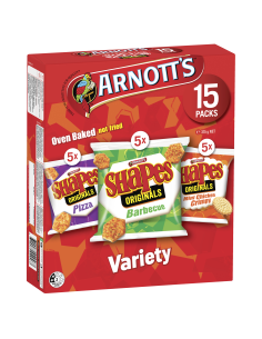 Arnott's Shapes Variety 15 Pack 375g x 1