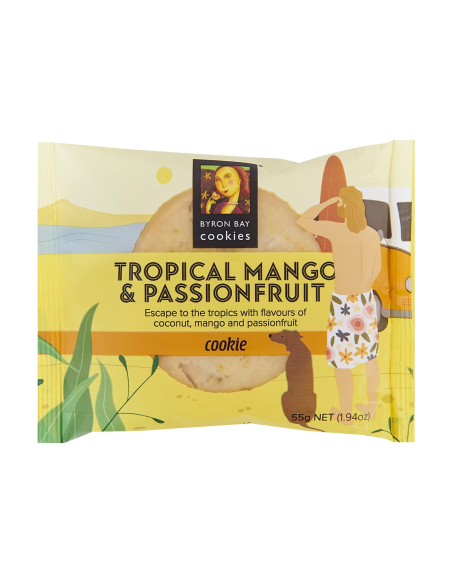 Biscuits de Byron Biscuits Tropical Mango Passionfruit 60g x 12