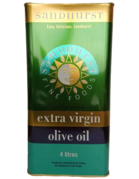 Sandhurst Oliva de aceite Extra Virgin Mediterráneo 4ltr x 1