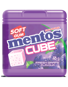 Mentos Würfeleis-Traube Kaugummi 46g x 4