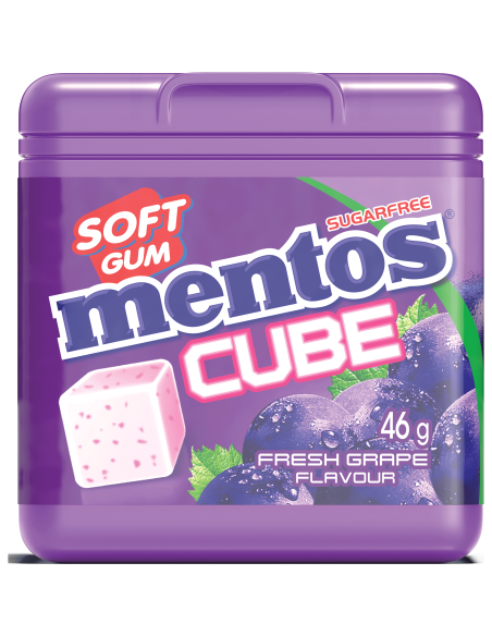 Mentos Cube Glace Cream Chewing Gum 46g x 4