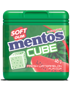 Mentos 立方体のスイカのチューインガム46g x 4