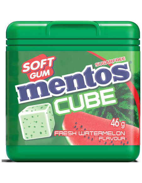 Mentos Cube Watermelon Chewing Gum 46g x 4