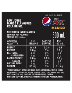 Pepsi マックスマンゴー 600ml x 24 2
